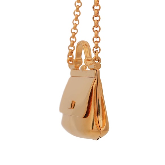 Dolce & Gabbana Brass Chain Sicily Micro Bag Pendant Necklace  - NEW WITH TAGS - Picture 9 of 12